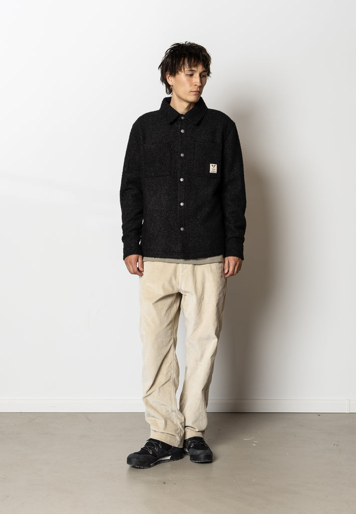 Fat Moose ACE BOUCLE SHIRT Overshirts Black