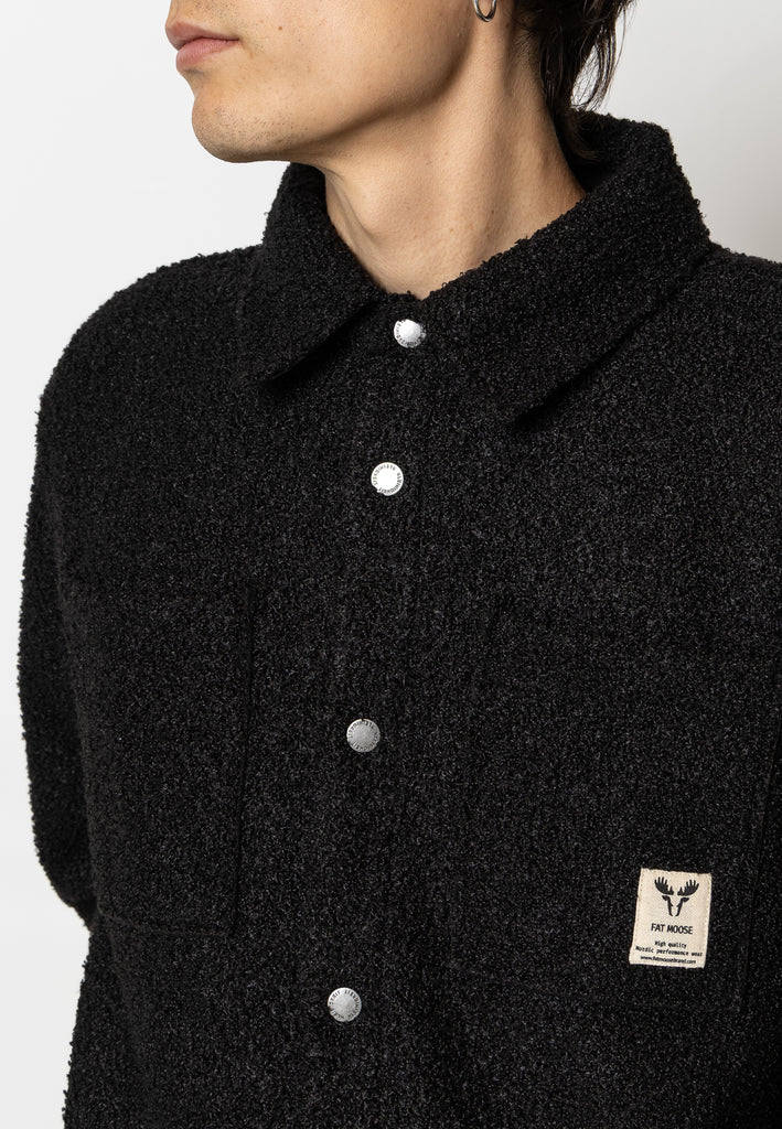 Fat Moose ACE BOUCLE OVERSHIRT Overshirts Black