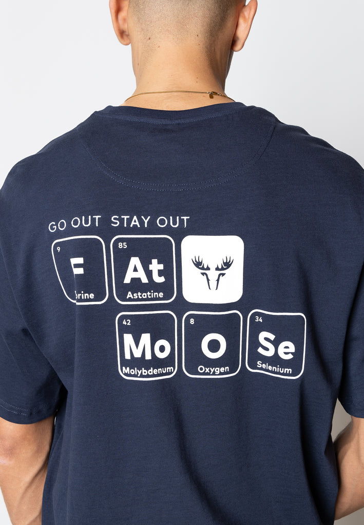 Fat Moose DANE ORGANIC T-SHIRT T-shirts S/S Navy