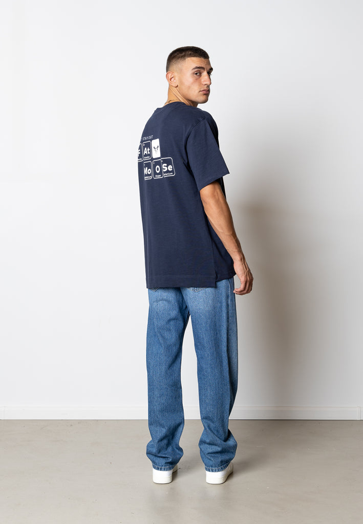 Fat Moose DANE ORGANIC T-SHIRT T-shirts S/S Navy