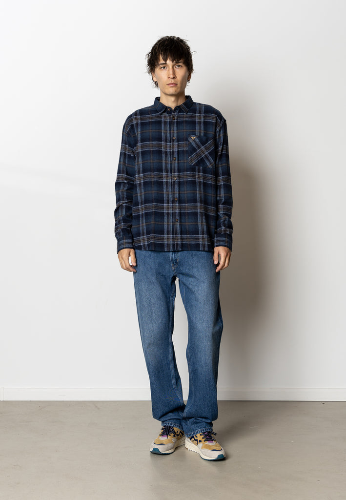 Fat Moose FOREST FLANNEL SHIRT Shirts L/S Dark Navy Check