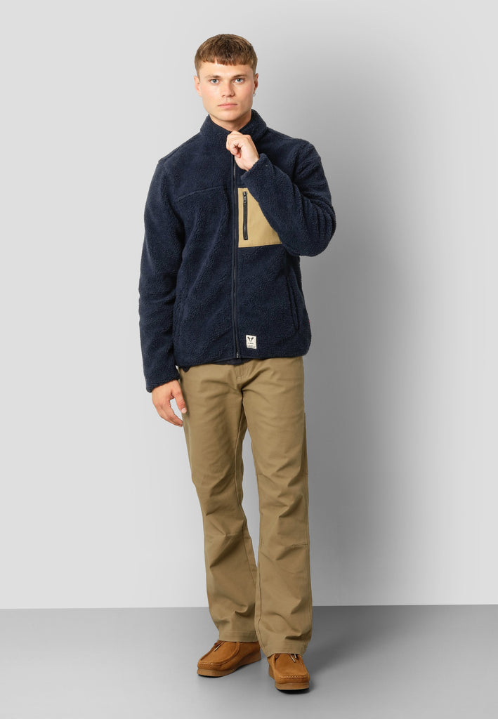 Fat Moose HUGH FLEECE JACKET Fleece Navy
