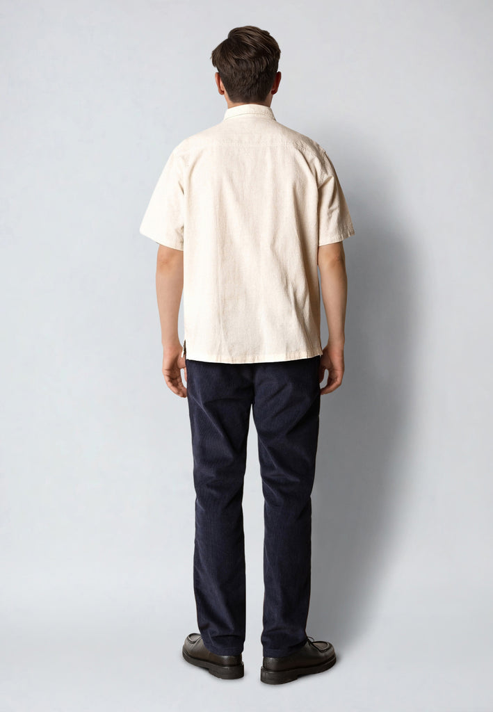 Fat Moose IAN COTTON/LINNEN SHIRT Shirts S/S Ecru