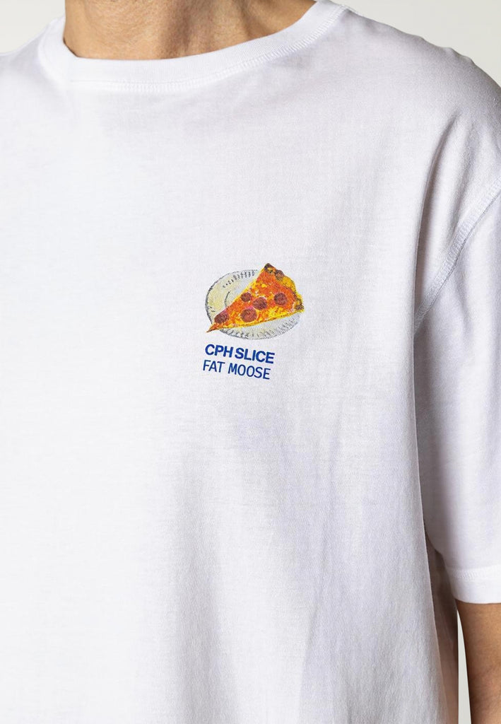 Fat Moose PIZZA SLICE T-SHIRT T-shirts S/S White