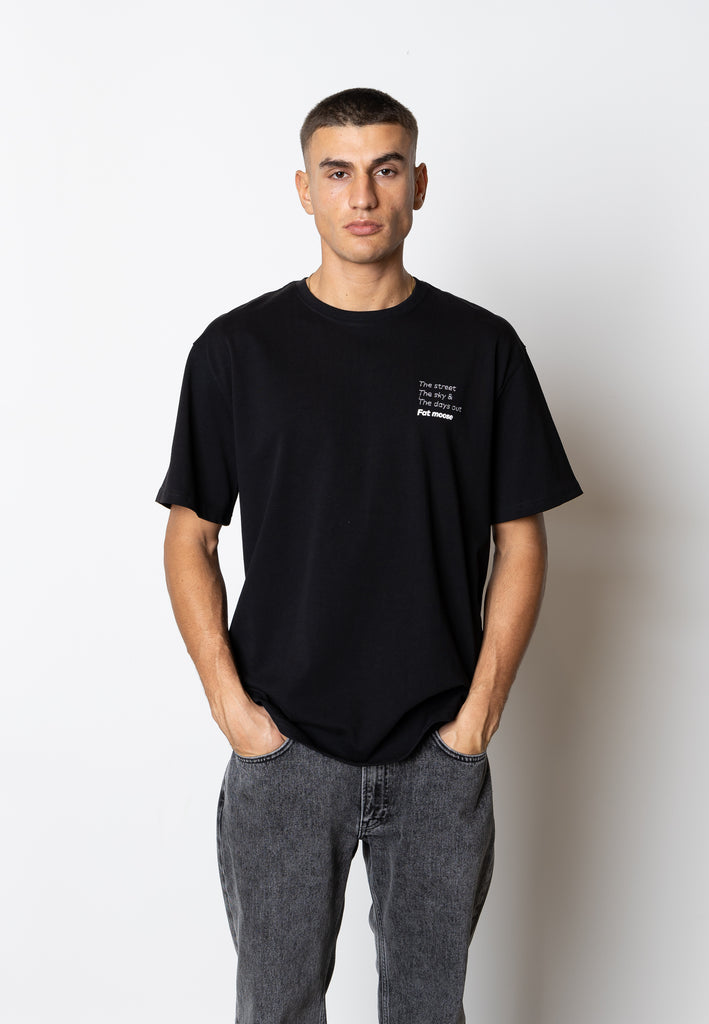 Fat Moose ZEKE PRINTED T-SHIRT T-shirts S/S Black
