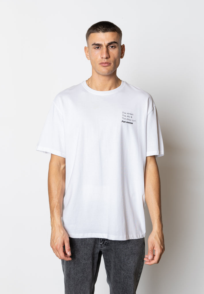 Fat Moose ZEKE PRINTED T-SHIRT T-shirts S/S White