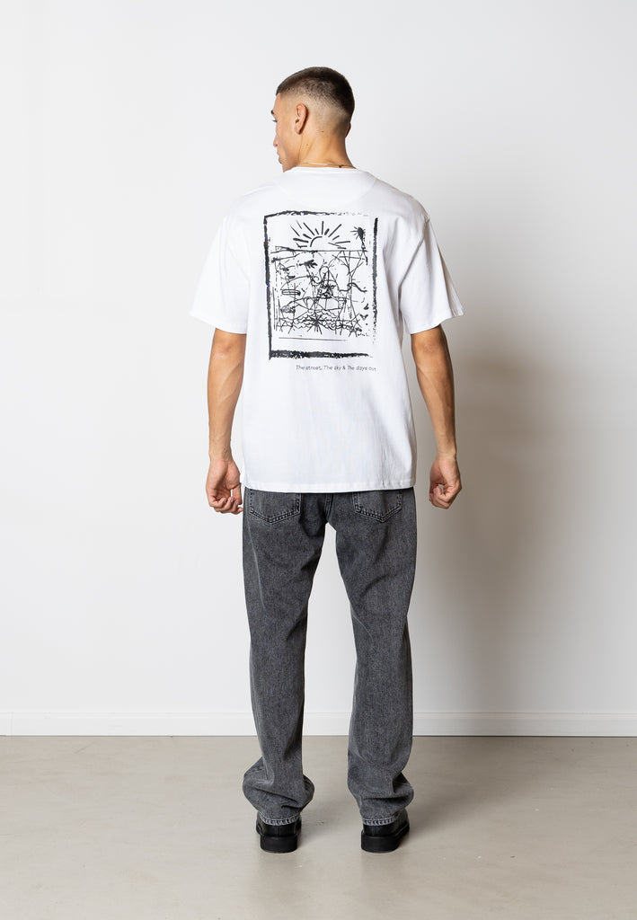 Fat Moose ZEKE PRINTED T-SHIRT T-shirts S/S White